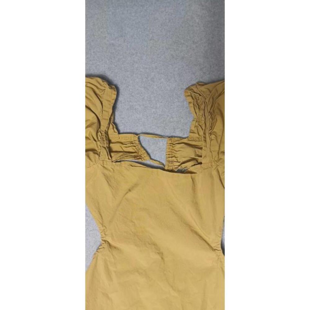 Nasty Gal Collection Puffed Sleeves Mini Dress Womens Size 2 Light Brown Open... - Picture 3 of 12